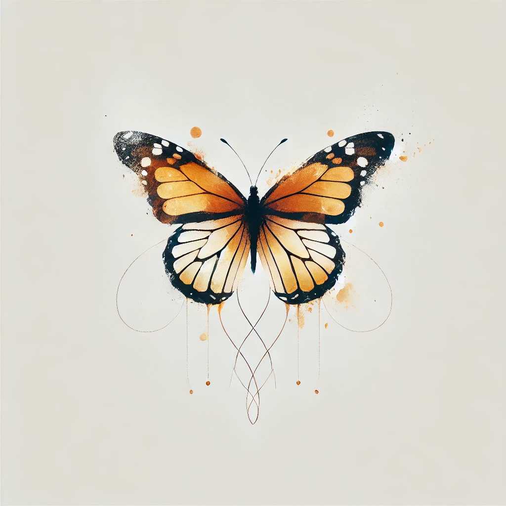 idea de tatuaje de mariposa